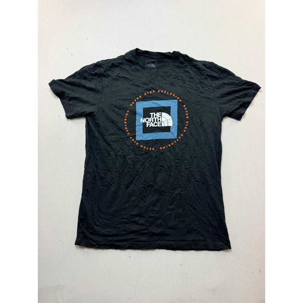 The North Face Graphic Tee Mens Medium Black Excellent Short Sleeve Logo Shirt